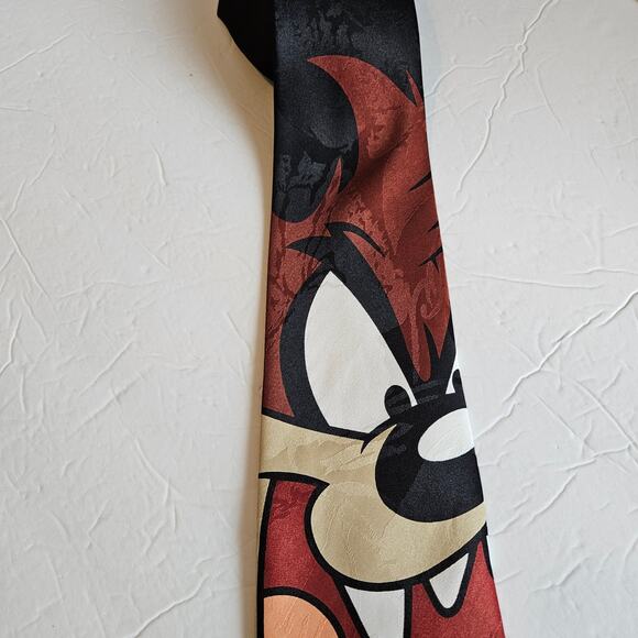 Looney Tunes Mania TAZ Tasmanian Devil Neck Tie Vintage 1996 Nostalgic - Picture 3 of 6